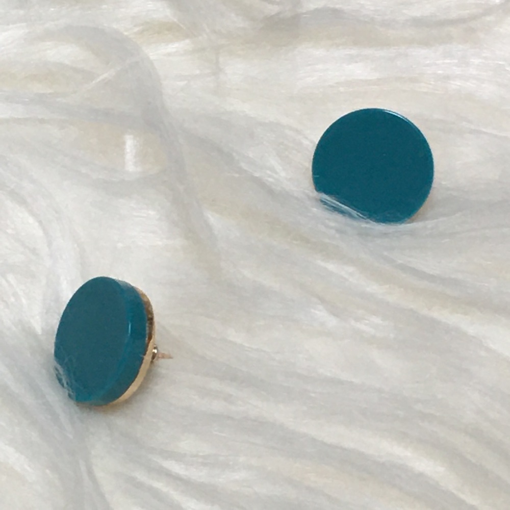 Kate Spade Earrings Turquoise Discs